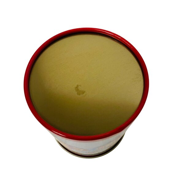 Vintage Holiday Ornament Empty Can Tin Canister 5" x 3 1/3" Festive - Picture 7 of 8